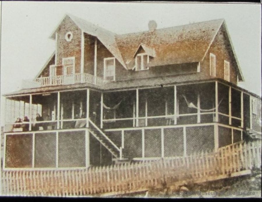 Tuberculosis preventorium, a two story building resembling a house