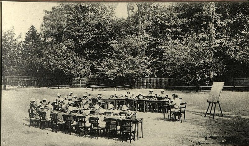 Children having open air recreation at tuberculosis preventorium